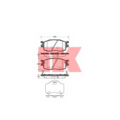 Колодки тормозные дисковые для HYUNDAI ACCENT(MC), i20(PB,PBT) / KIA RIO(JB) <b>NK 223520 / WVA 24317/17,5</b>