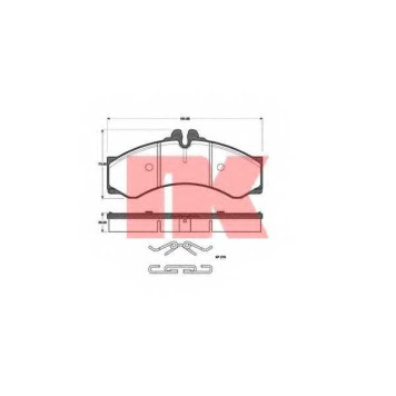 Колодки тормозные дисковые для MERCEDES SPRINTER(903, 904, 906, 909), VARIO / VW LT(2, 2DA, 2DB, 2DC, 2DD, 2DE, 2DF, 2DH, 2DK) <b>NK 223332 / WVA 29076/20</b>