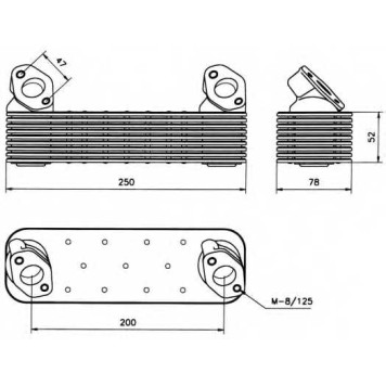 Масляный радиатор масла двигателя NRF 31039