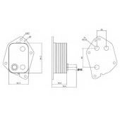 Масляный радиатор масла двигателя NRF 31159