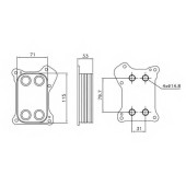 Масляный радиатор масла двигателя NRF 31167