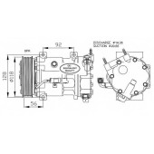 Компрессор кондиционера для CITROEN BERLINGO, C3, C4, C5, C6, C8, DS3, XSARA / DS DS 3 / FIAT ULYSSE / LANCIA PHEDRA / PEUGEOT 2008, 207, 208, 3008, 307, 308, 406, 407, 5008, 508, 607, 807, BOXER, PARTNER <b>NRF 32240</b>