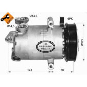 Компрессор кондиционера для CITROEN JUMPER / FIAT DUCATO(250, 290) / FORD TRANSIT, TRANSIT TOURNEO / PEUGEOT BOXER <b>NRF EASY FIT 32411</b>