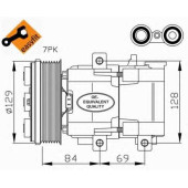 Компрессор кондиционера для FORD MAVERICK, MONDEO, TRANSIT, TRANSIT TOURNEO <b>NRF EASY FIT 32447</b>
