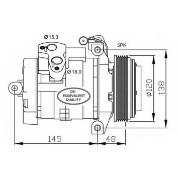 Компрессор кондиционера для BMW X5(E53) <b>NRF 32470</b>