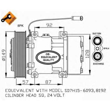 Компрессор кондиционера для RENAULT TRUCKS Premium <b>NRF EASY FIT 32699</b>