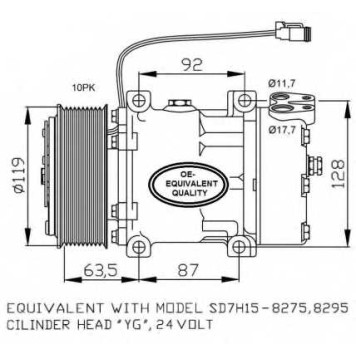 Компрессор кондиционера для SCANIA P,G,R,T - series <b>NRF 32705</b>