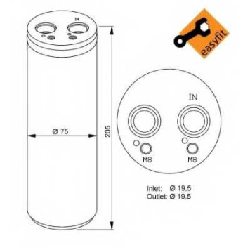 Осушитель кондиционера NRF 33204
