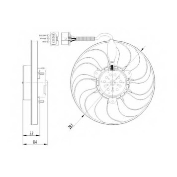 Вентилятор охлаждения двигателя NRF 47398