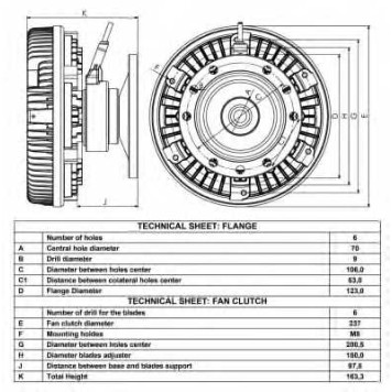 Сцепление вентилятора радиатора NRF 49012-3