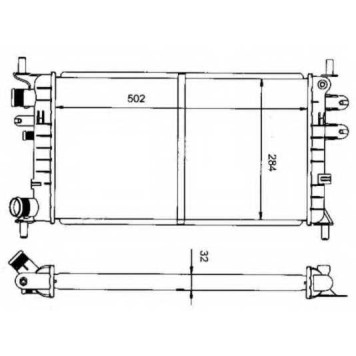 Радиатор охлаждения двигателя NRF 50100