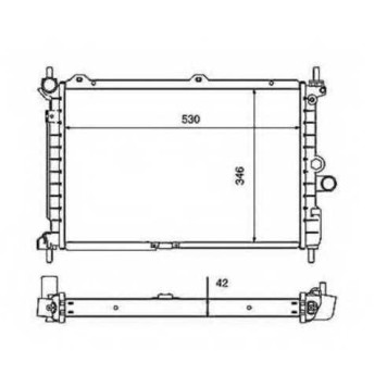 Радиатор охлаждения двигателя NRF 50126