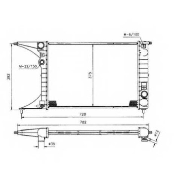 Радиатор охлаждения двигателя NRF 50222