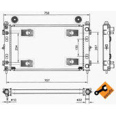 Радиатор охлаждения двигателя NRF 50232
