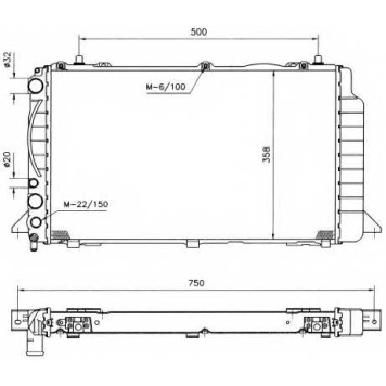 Радиатор охлаждения двигателя NRF 50527