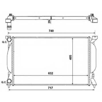 Радиатор охлаждения двигателя NRF 50539