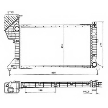 Радиатор охлаждения двигателя NRF 50557