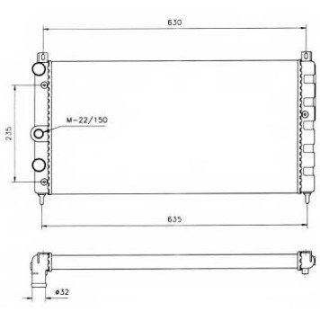 Радиатор охлаждения двигателя NRF 50560