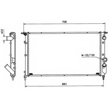 Радиатор охлаждения двигателя NRF 507465