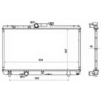 Радиатор охлаждения двигателя NRF 507594