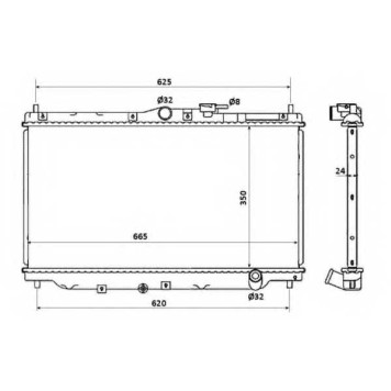 Радиатор охлаждения двигателя NRF 507722