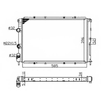 Радиатор охлаждения двигателя NRF 509503