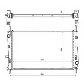 Радиатор охлаждения двигателя NRF 509528