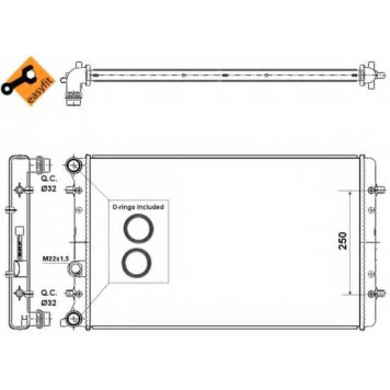 Радиатор охлаждения двигателя NRF 509529