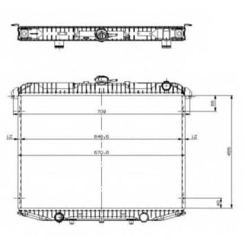 Радиатор охлаждения двигателя NRF 509533