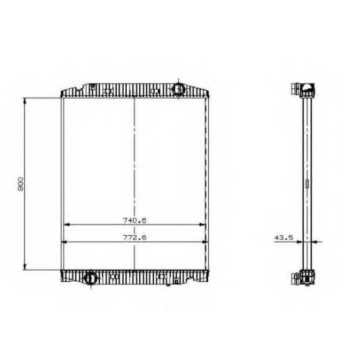 Радиатор охлаждения двигателя NRF 509568
