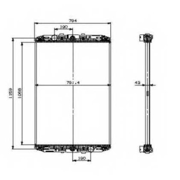 Радиатор охлаждения двигателя NRF 519541