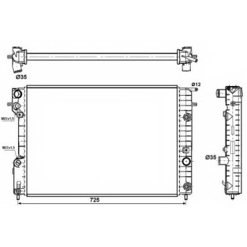 Радиатор охлаждения двигателя NRF 519689