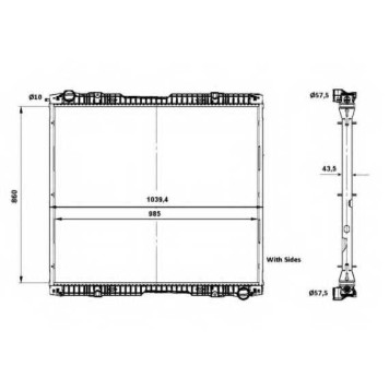 Радиатор охлаждения двигателя NRF 519739