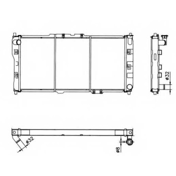 Радиатор охлаждения двигателя NRF 52017
