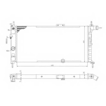 Радиатор охлаждения двигателя NRF 52019