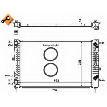 Радиатор охлаждения двигателя NRF 529504