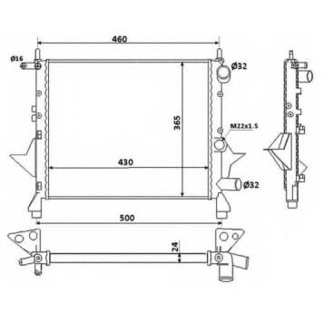 Радиатор охлаждения двигателя NRF 529513