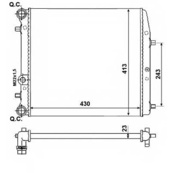 Радиатор охлаждения двигателя NRF 53021A