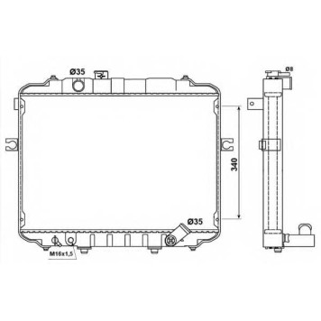 Радиатор охлаждения двигателя NRF 53034
