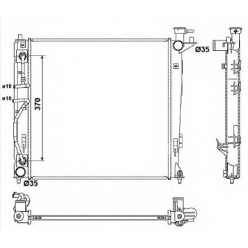 Радиатор охлаждения двигателя NRF 53053