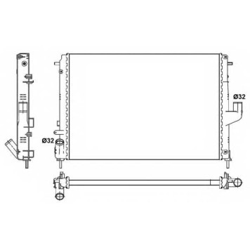 Радиатор охлаждения двигателя NRF 53092