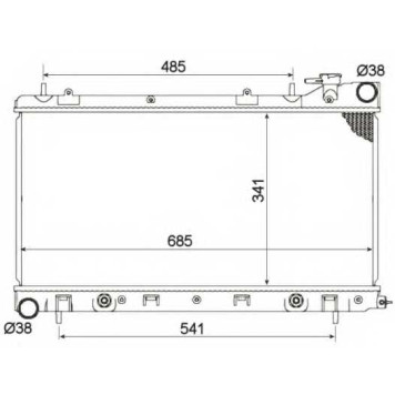 Радиатор охлаждения двигателя NRF 53095