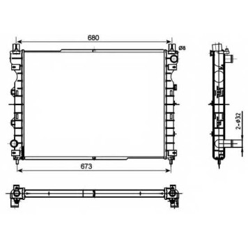 Радиатор охлаждения двигателя NRF 53096