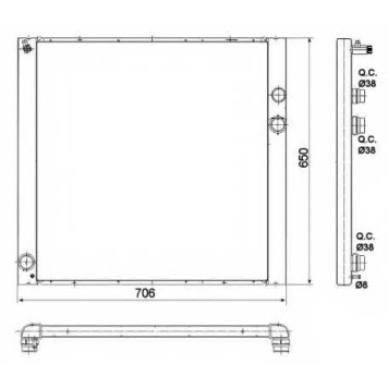 Радиатор охлаждения двигателя NRF 53100