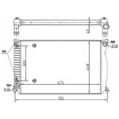 Радиатор охлаждения двигателя NRF 53105