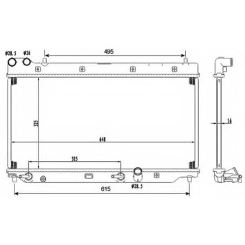 Радиатор охлаждения двигателя NRF 53110