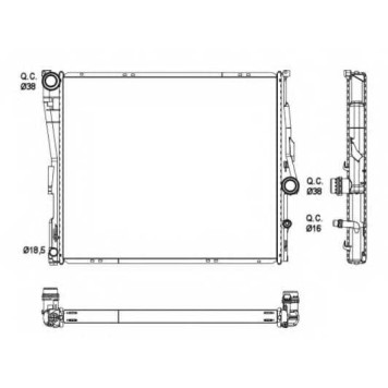Радиатор охлаждения двигателя NRF 53117