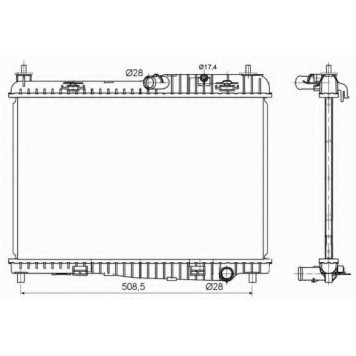 Радиатор охлаждения двигателя NRF 53152