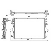 Радиатор охлаждения двигателя NRF 53154