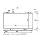 Радиатор охлаждения двигателя NRF 53198